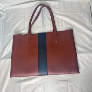 Vince Camuto Brown and Black Laptop Bag with Structured Design